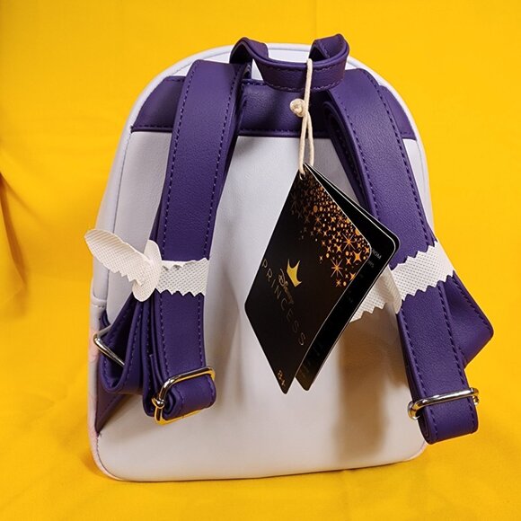 Loungefly Disney Tangled Rapunzel Pastel Flowers Purple Soft Tag Mini Backpack main image 6